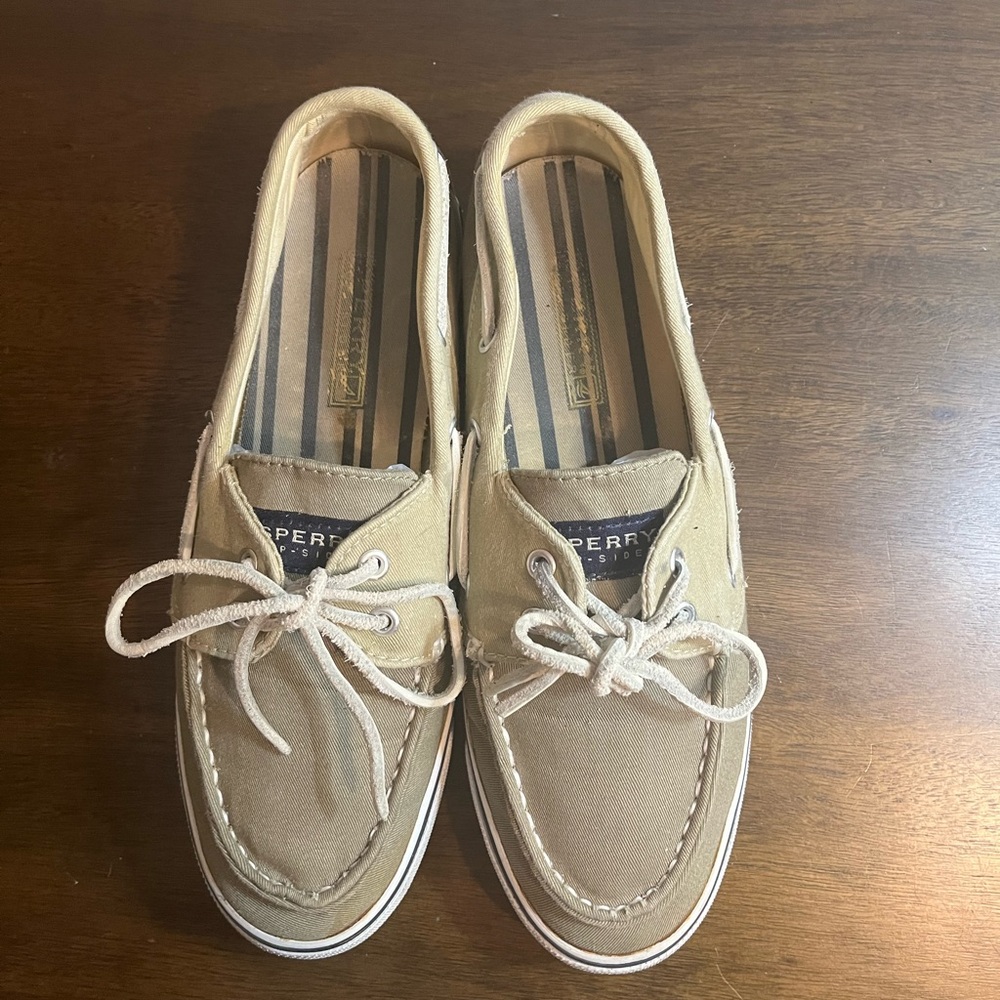 Sperry Tan Athletic Shoes Moccasin Style